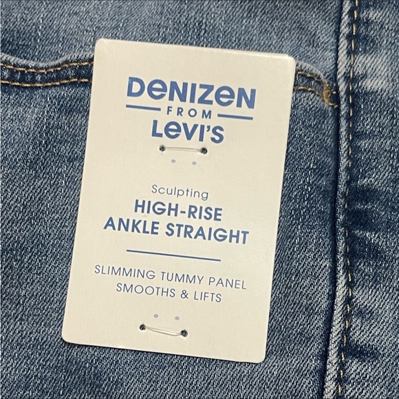 4 8 DENIZEN from Levi's Deconstructed High-Rise Sculpting Straight Jeans Target - Picture 6 of 7